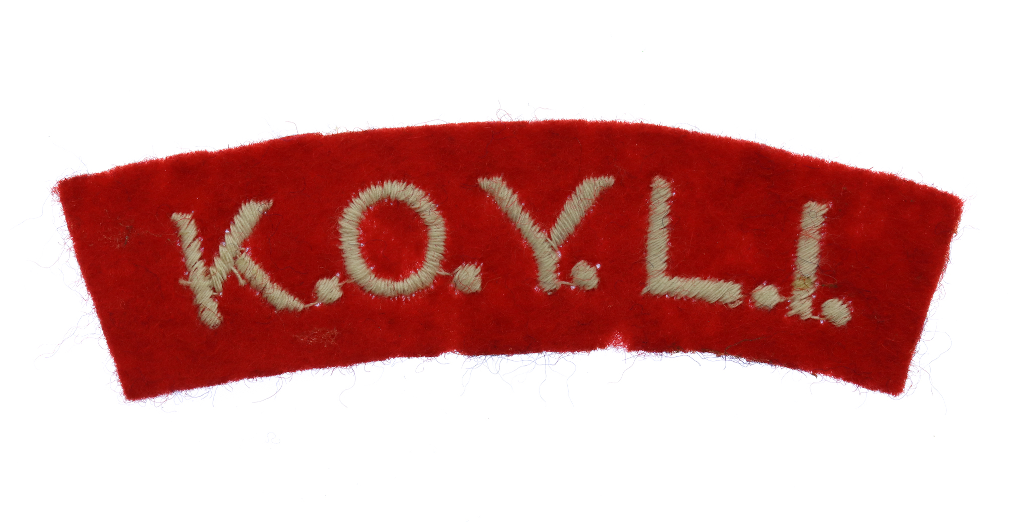 King's Own Yorkshire Light Infantry (K.O.Y.L.I.) Cloth Shoulder Title