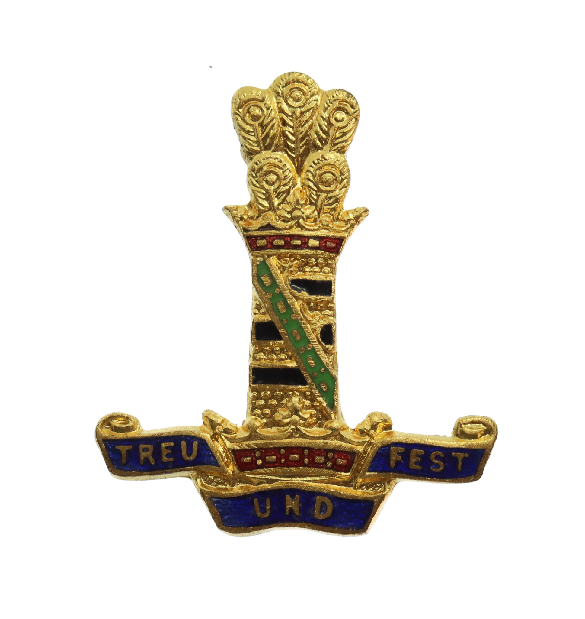 11th Hussars (Prince Albert's Own) Enamelled Sweetheart Brooch/Lapel Pin Badge