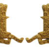 Pair of 11th Hussars (Prince Albert's Own) Officer's Gilt Collar Badges