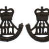 Pair of Durham Light Infantry (D.L.I.) Officer's Service Dress Collar Badges - Queen's Crown