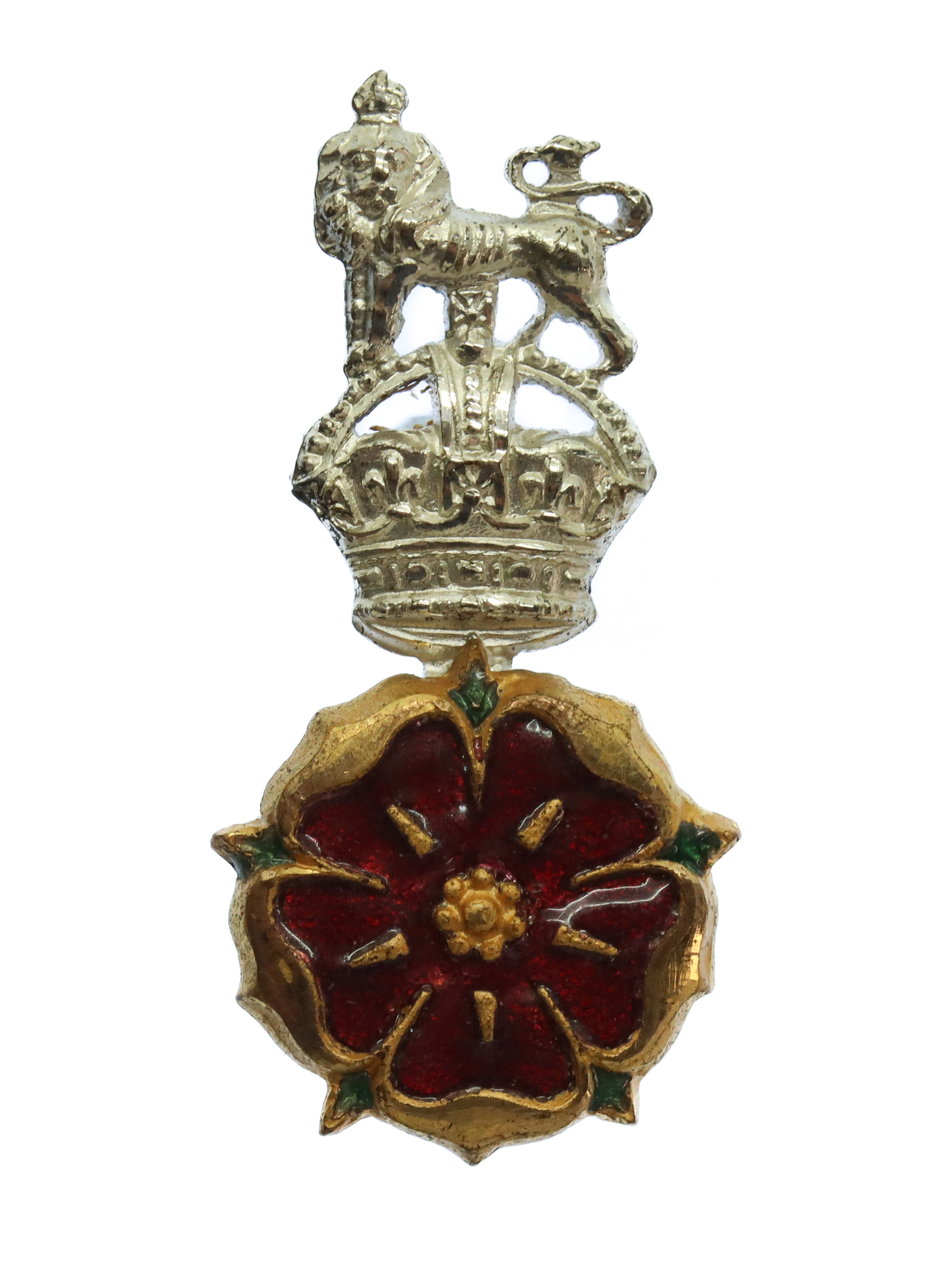 Loyal North Lancashire Regiment Officer's Mess Dress Collar Badge - King's Crown
