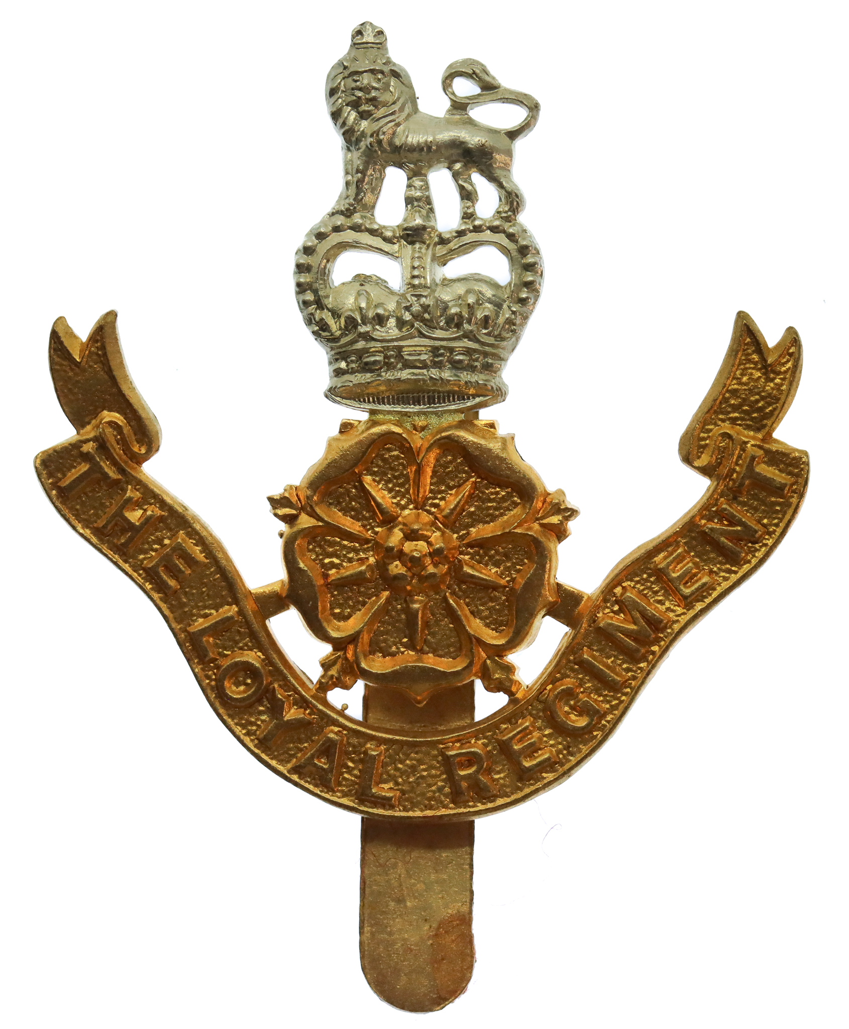 The Loyal Regiment (North Lancashire) Bi-Metal Cap Badge - Queen's Crown