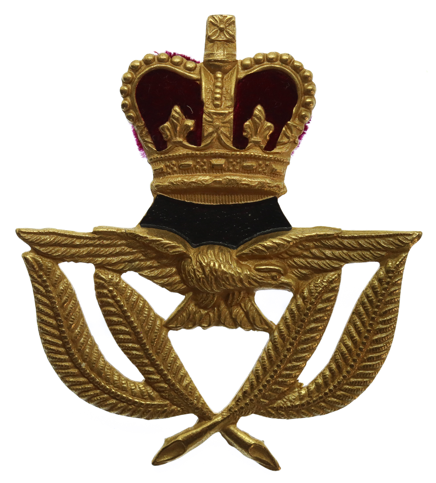Royal Air Force (R.A.F.) Warrant Officer's Cap Badge - Queen's Crown