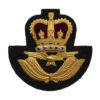 Royal Air Force (R.A.F.) Warrant Officer's Beret Badge - Queen's Crown