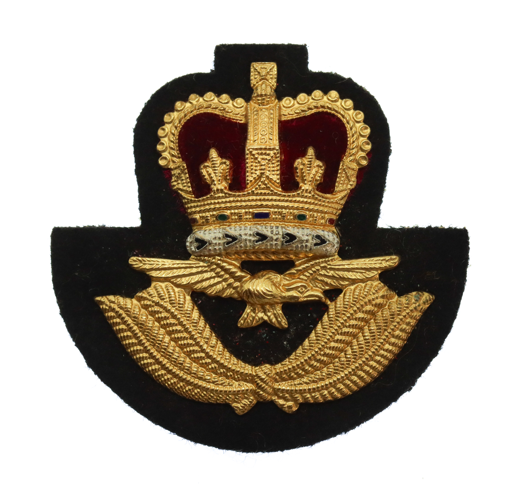 Royal Air Force (R.A.F.) Warrant Officer's Beret Badge - Queen's Crown