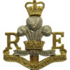 Royal Monmouthshire Royal Engineers Bi-Metal Cap Badge - Queen's Crown