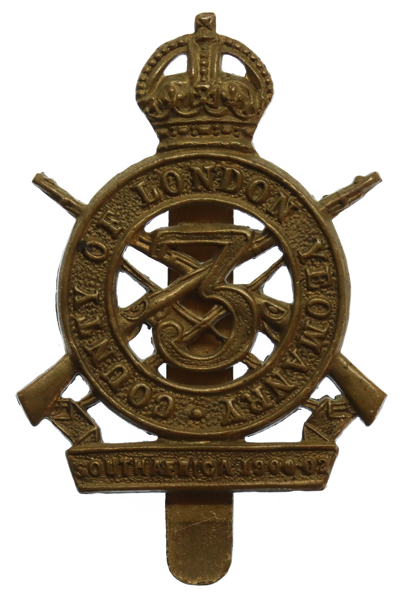 3rd County of London Yeomanry (Sharpshooters) Cap Badge - King's Crown