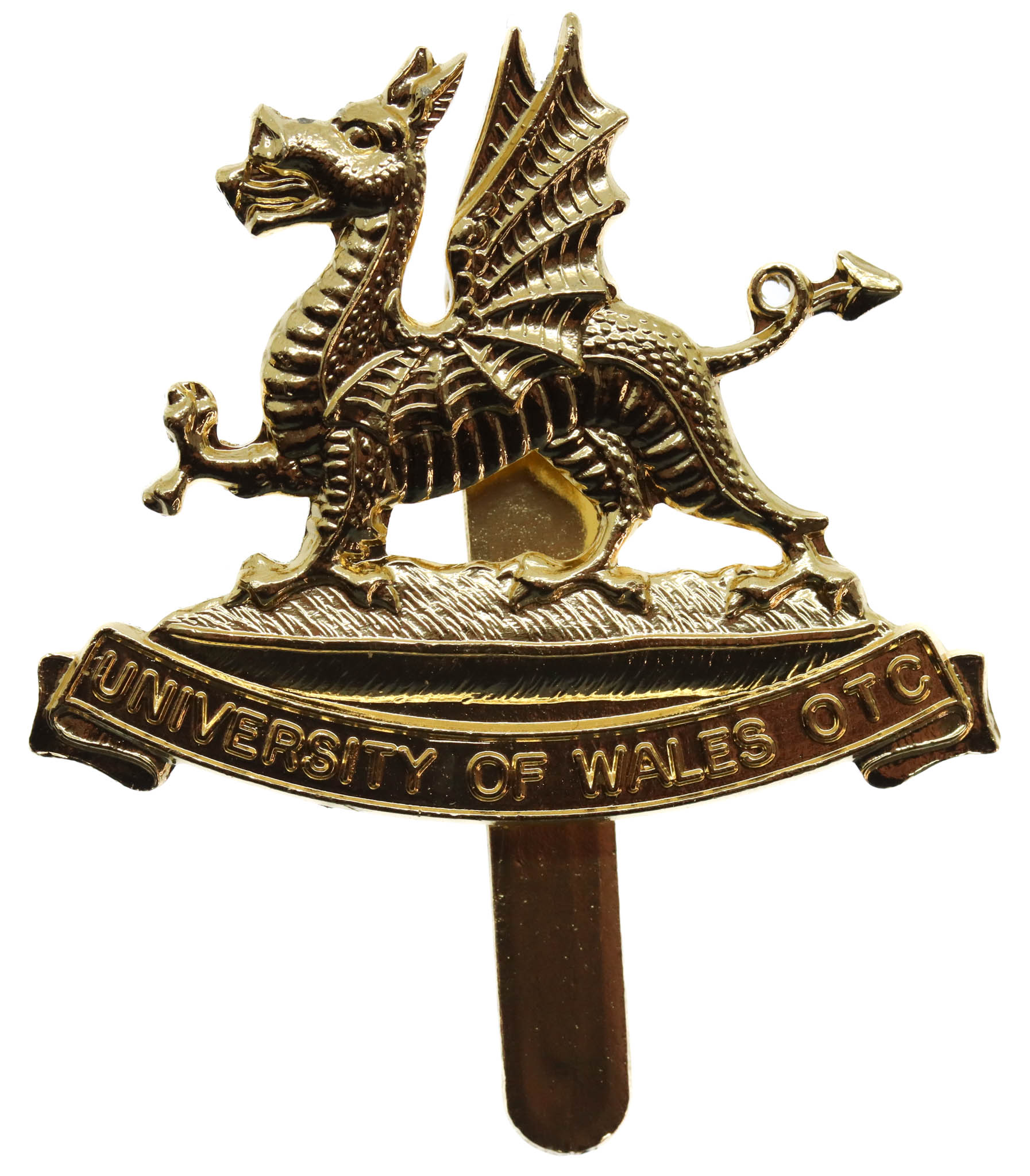 University of Wales O.T.C. Anodised (Staybrite) Cap Badge