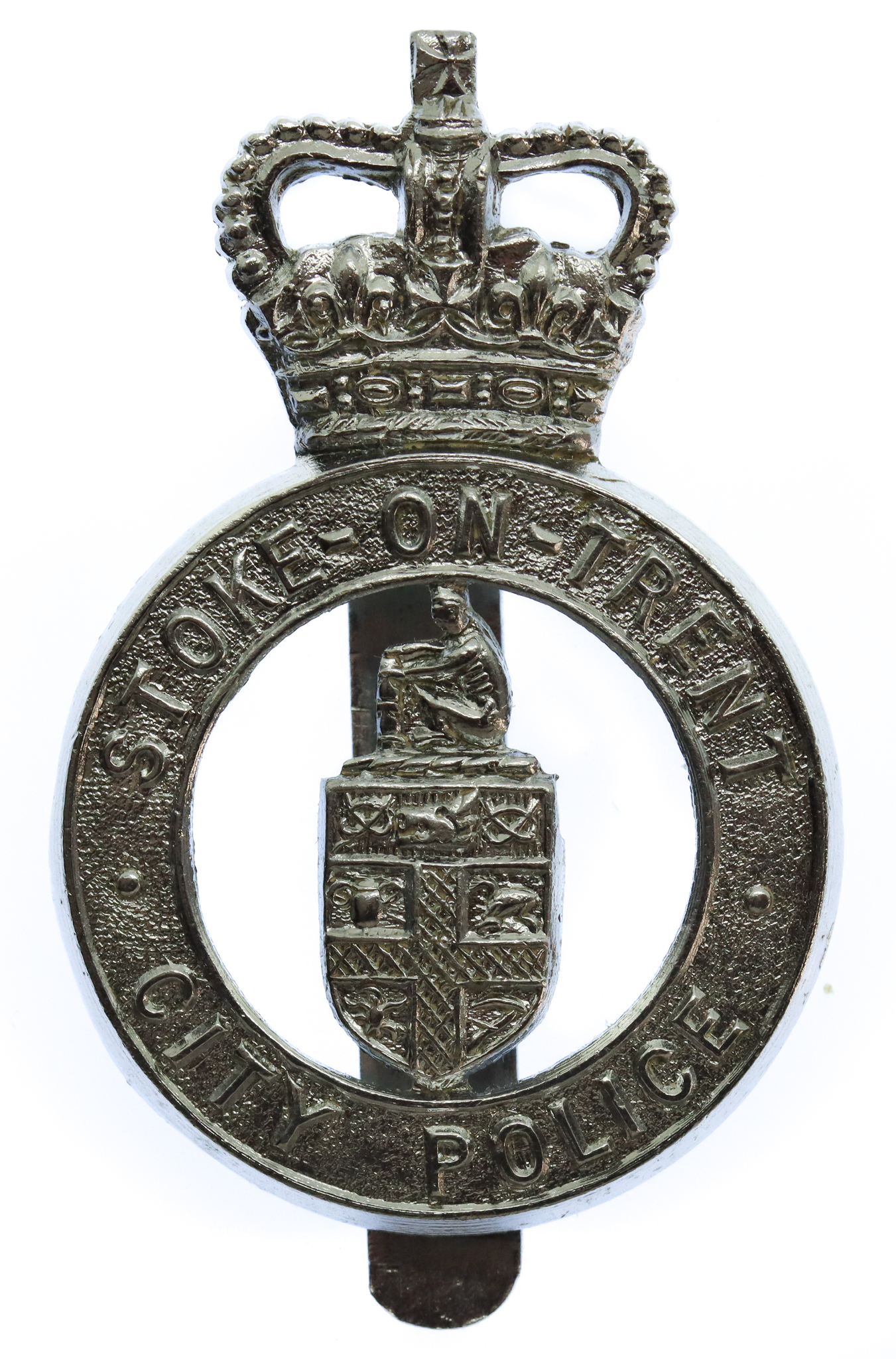 Stoke-on-Trent City Police Cap Badge - Queen's Crown