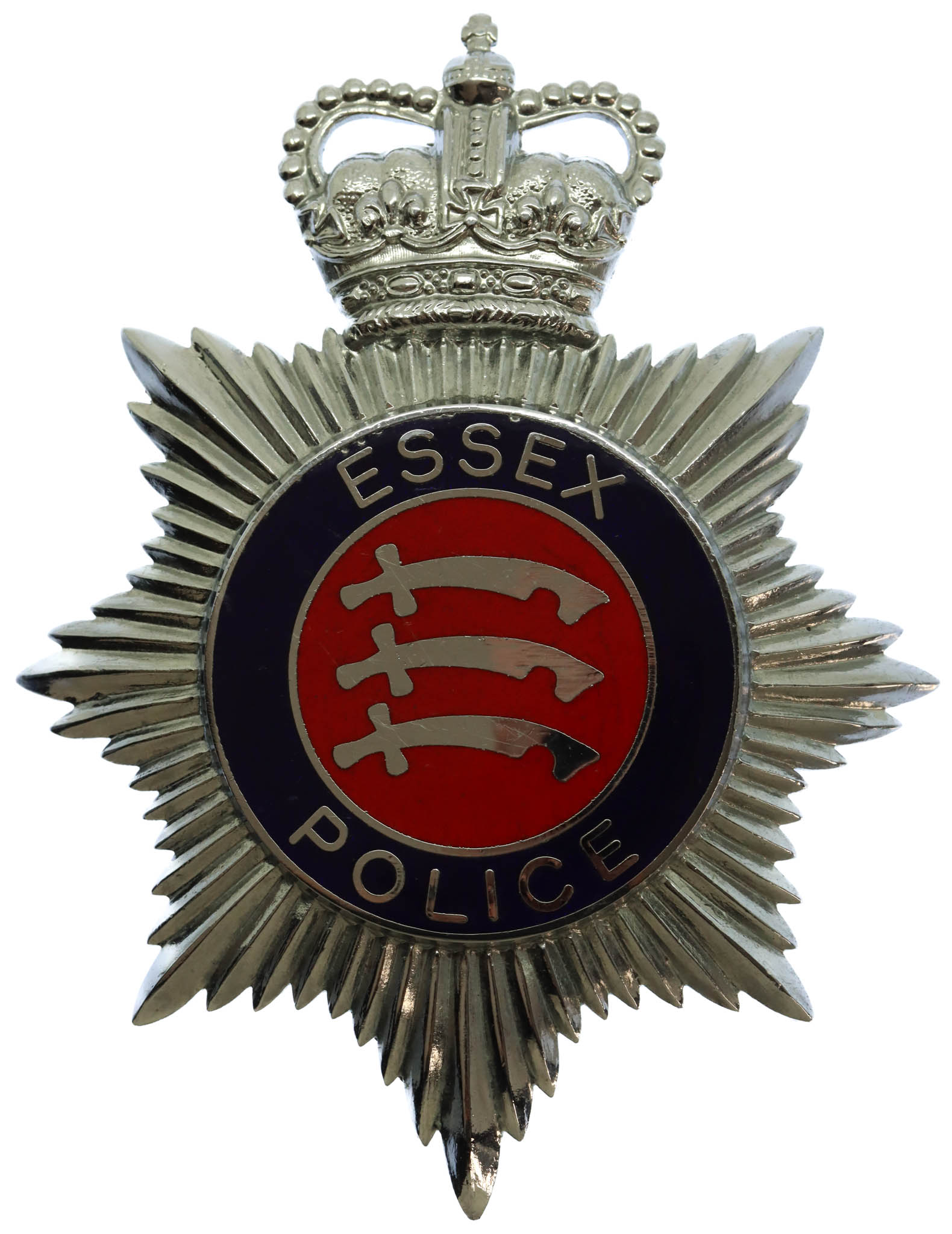 Essex Police Enamelled Helmet Plate - Queen's Crown