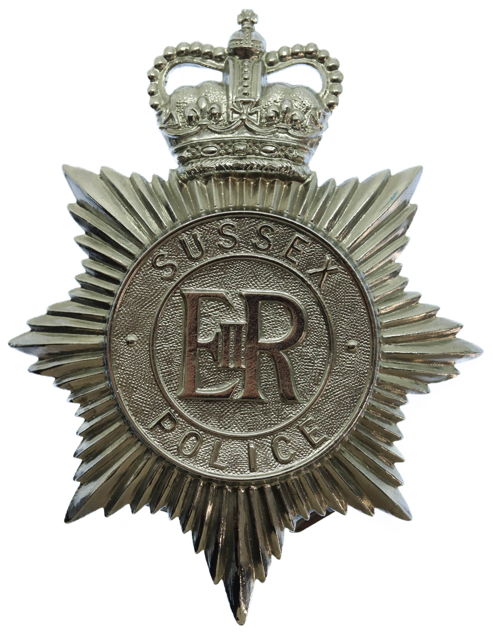Sussex Police Helmet Plate - Queen's Crown