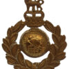 Royal Marines Brass Cap Badge - Queen's Crown 