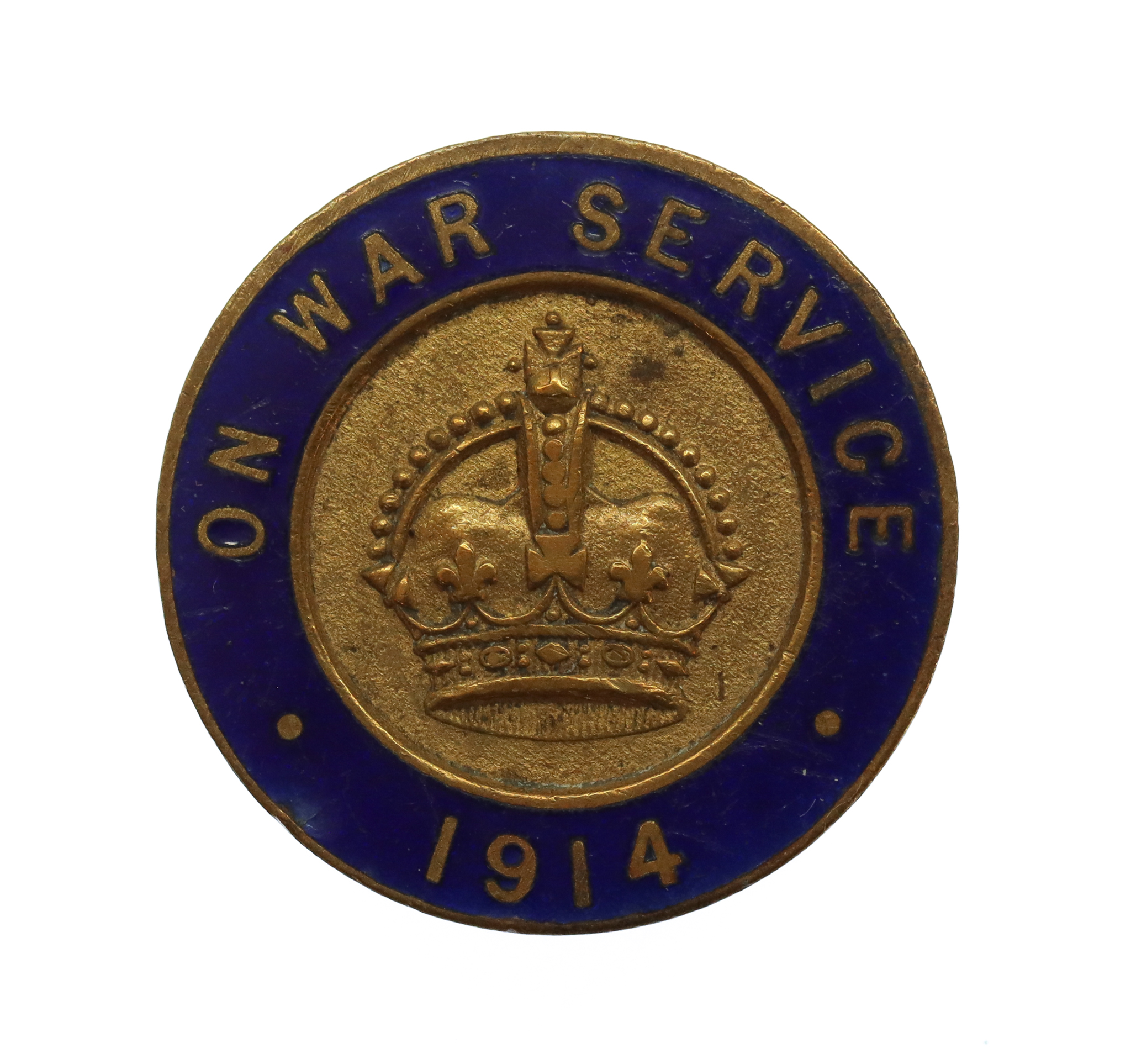 WW1 1914 On War Service Enamelled Lapel Badge