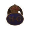 WW2 Home Guard (H.G.) Enamelled Lapel Badge - King's Crown