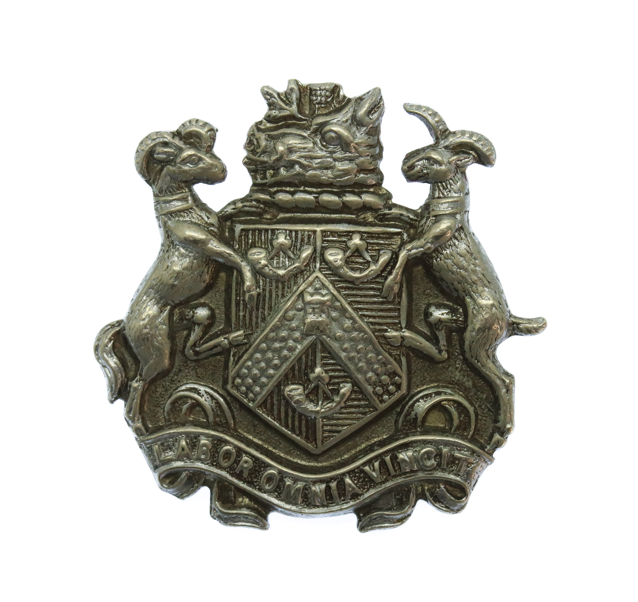 Bradford City Police White Metal Collar Badge