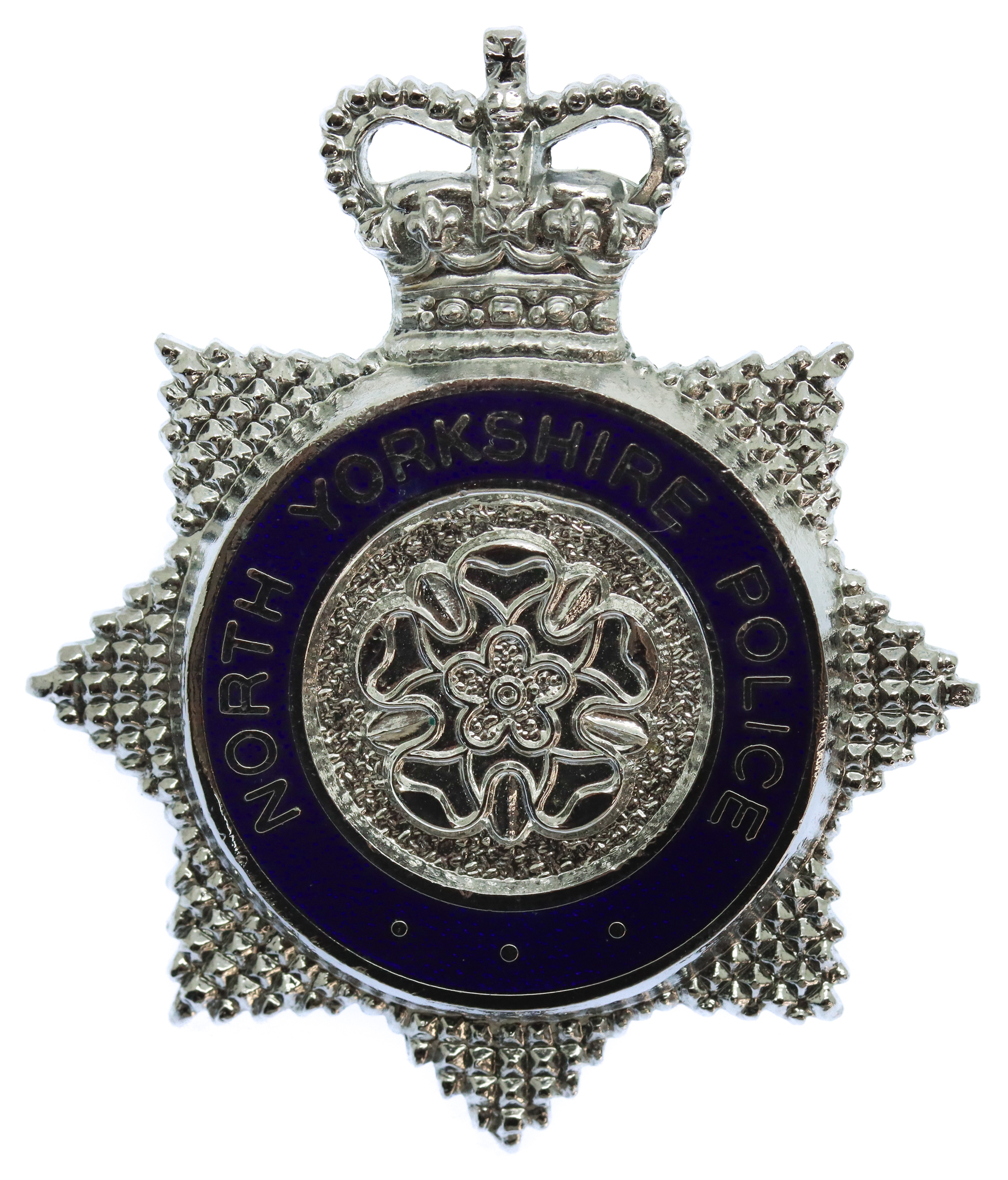 North Yorkshire Police Senior Officer's Enamelled Cap Badge - Queen's Crown