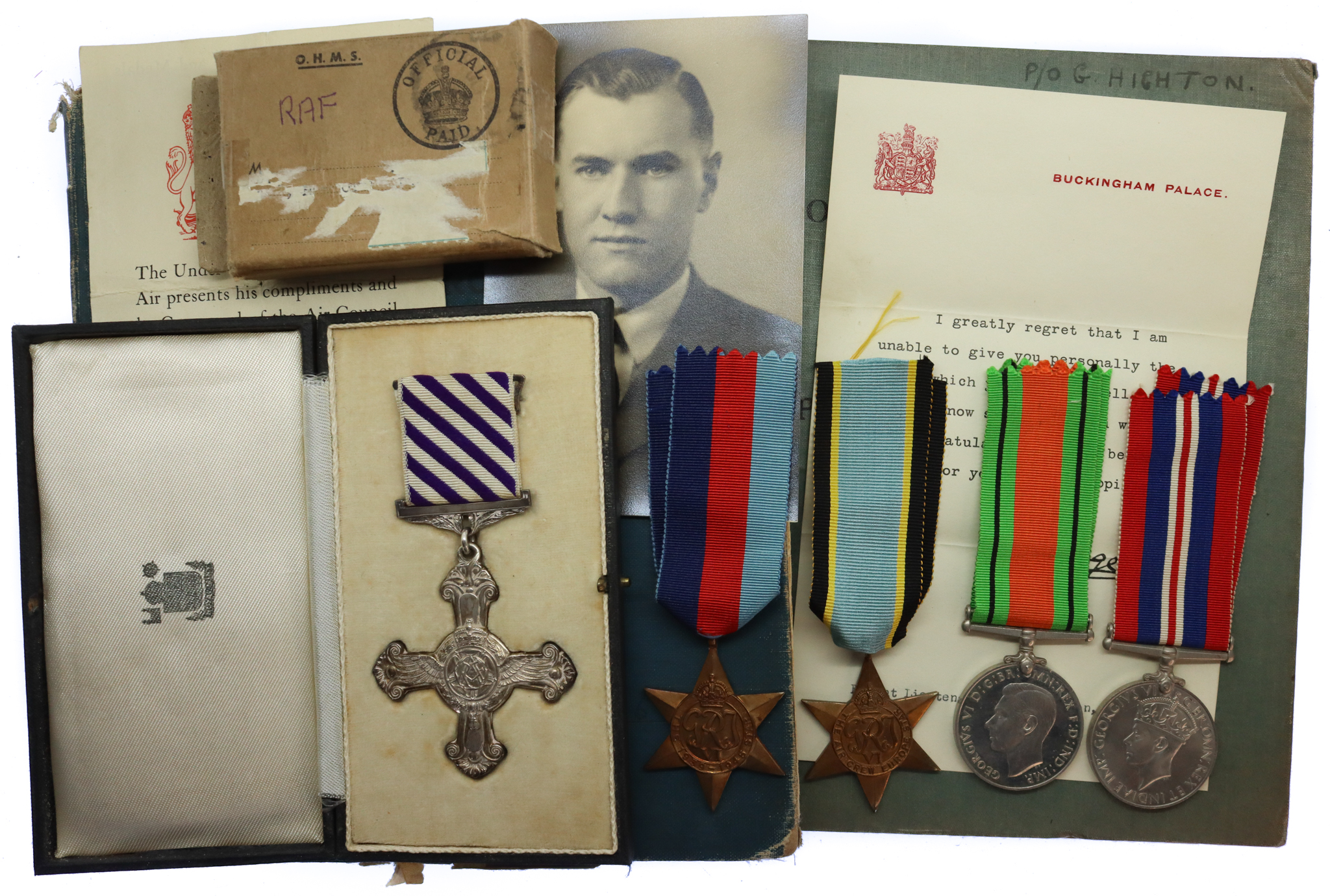 WW2 Distinguished Flying Cross Medal Group with Log Books - Flight Lieutenant George Highton, 192 (Special) Squadron, Royal Air Force