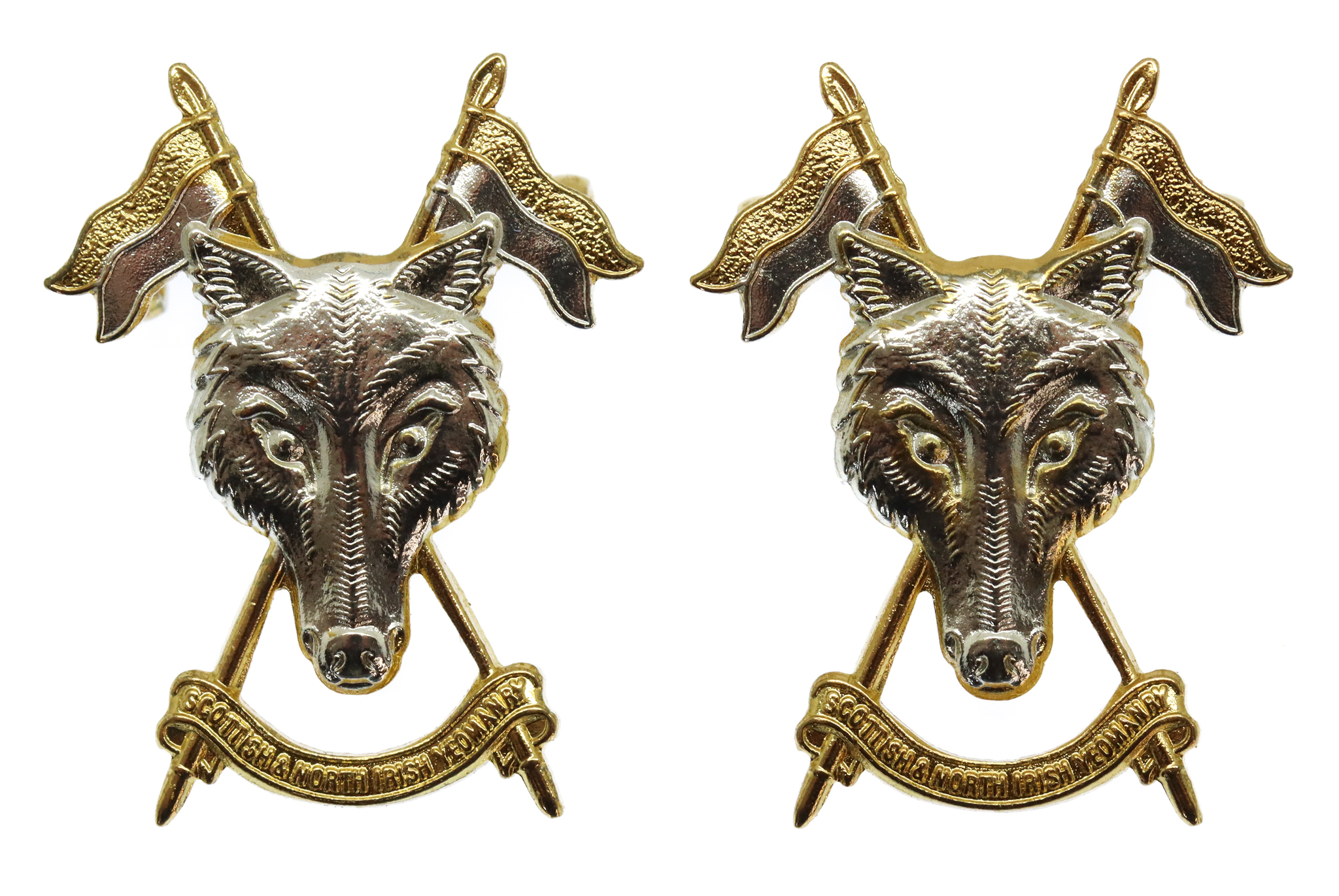 Pair of Scottish & North Irish Yeomanry Collar Badges