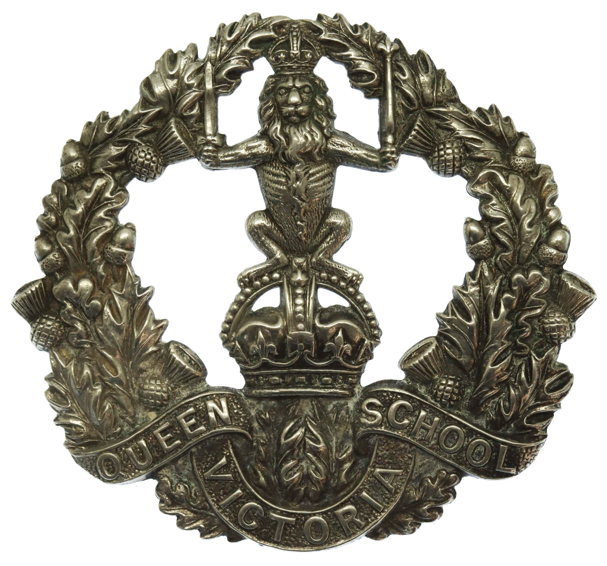 Queen Victoria School, Dunblane Cap Badge - King's Crown