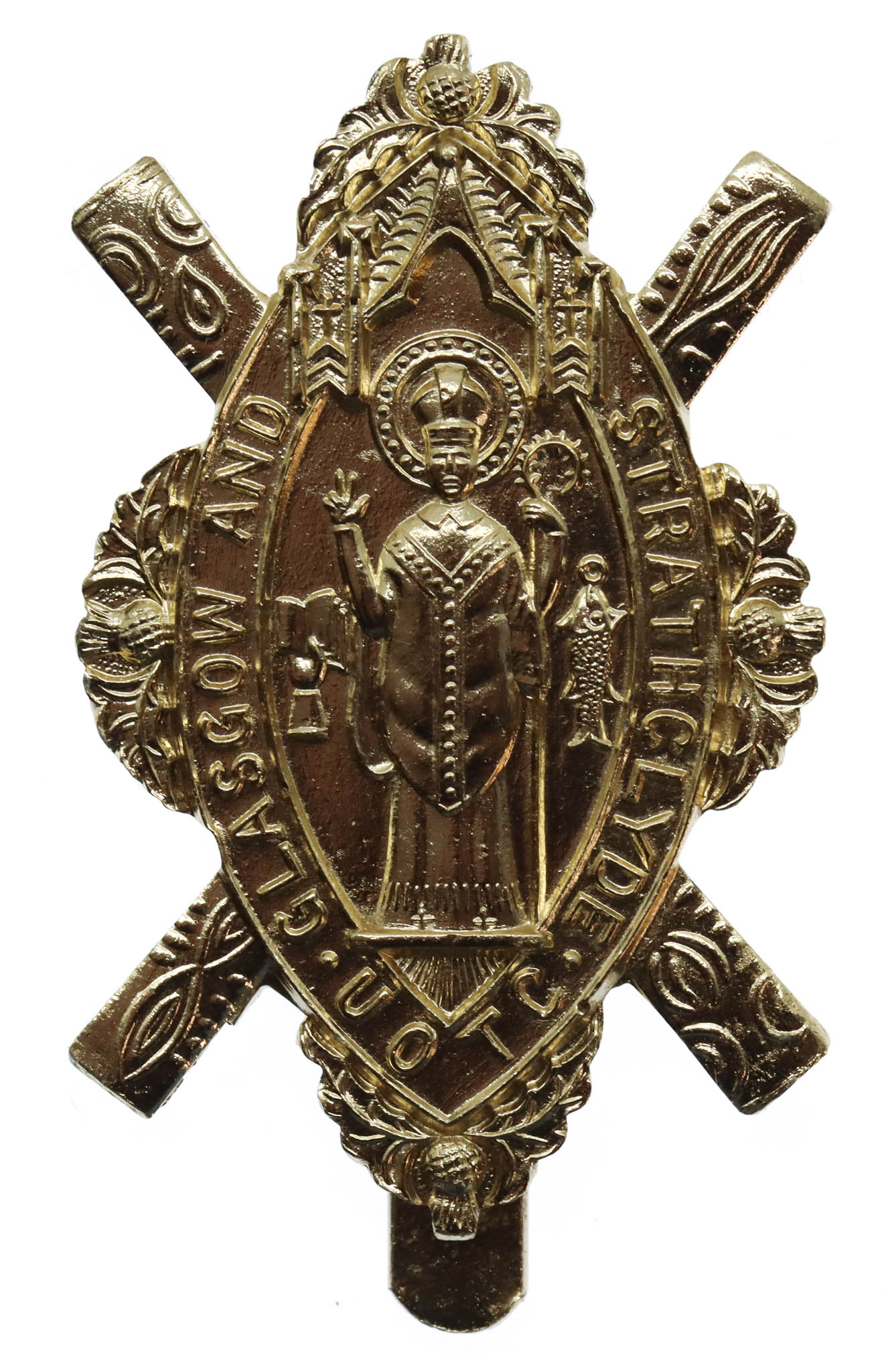 Glasgow and Strathclyde University O.T.C. Anodised (Staybrite) Cap Badge