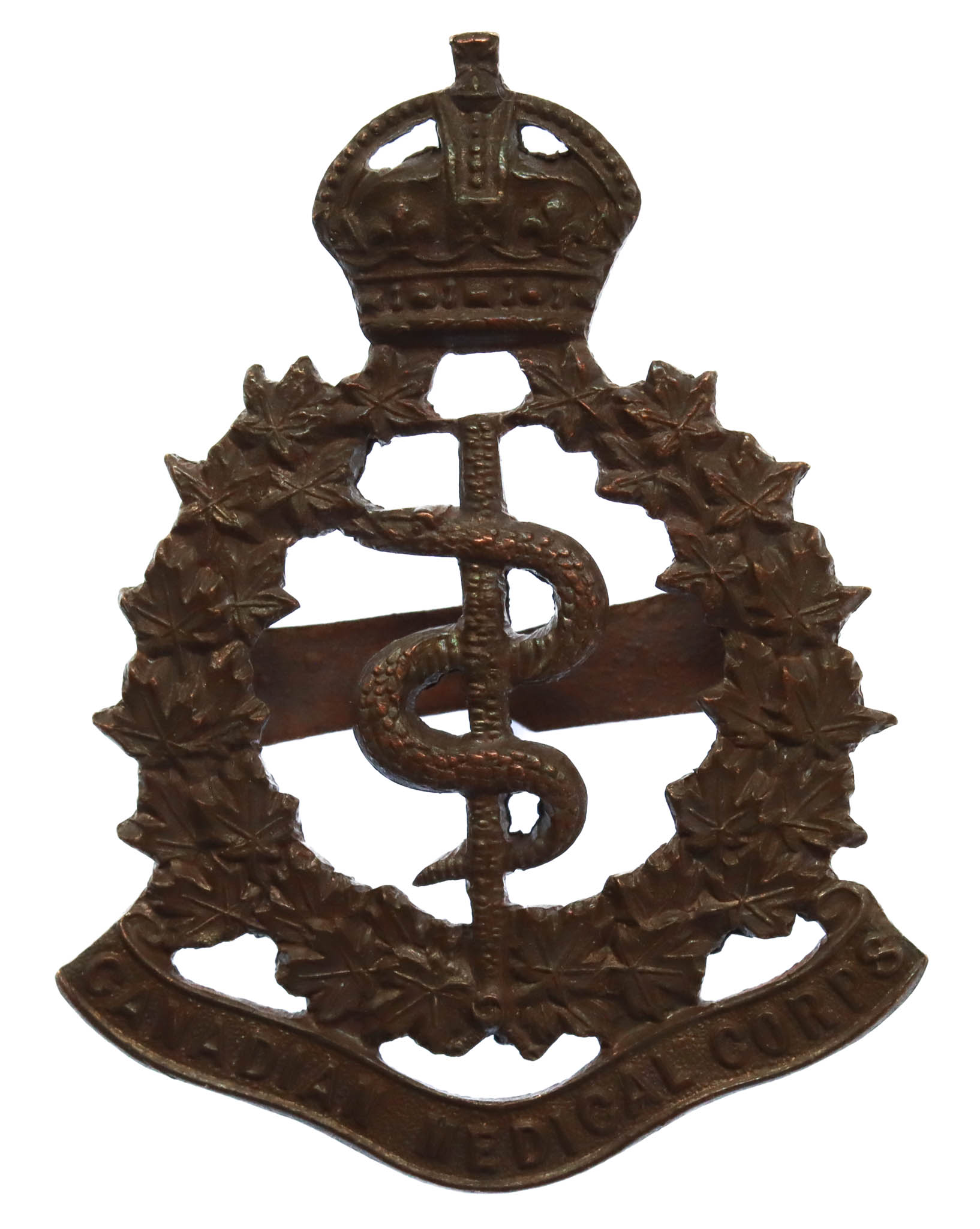 Canadian Medical Corps Officer's Service Dress Cap Badge - King's Crown