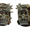 Pair of Light Dragoons Anodised (Staybrite) Collar Badges