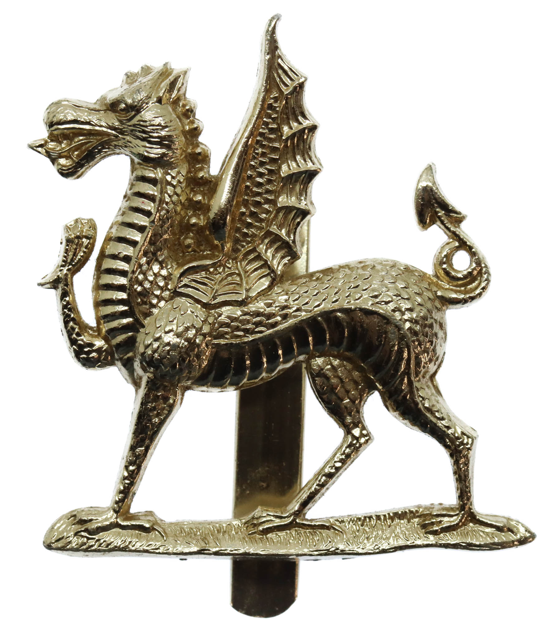 Monmouth School O.T.C. Anodised (Staybrite) Cap Badge