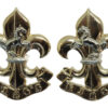 Pair of King's Regiment Anodised (Staybrite) Collar Badges