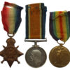 WW1 1914 Mons Star Medal Trio - Sjt. F.W. Ray, Lancashire Fusiliers / Machine Gun Corps - Killed In Action