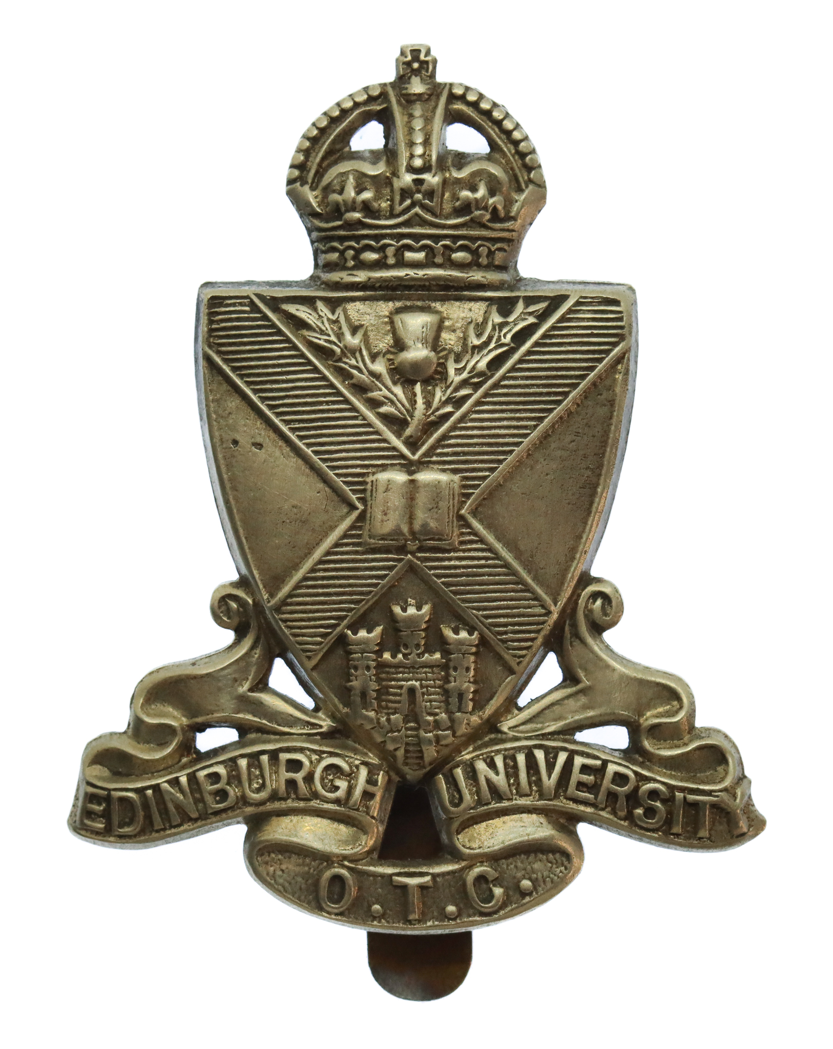 Edinburgh University O.T.C. Cap Badge - King's Crown