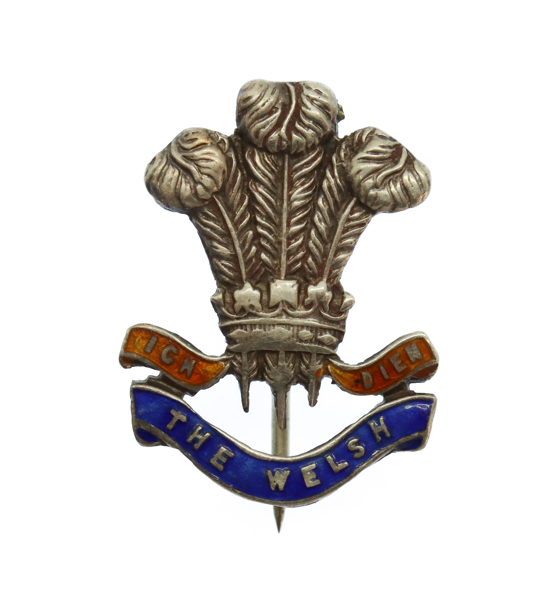 Welsh Regiment Sterling Silver & Enamel Sweetheart Brooch