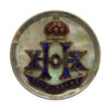 20th Hussars Mother of Pearl & Silver Rim Sweetheart Brooch
