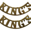 Pair of King's (Liverpool) Regiment (KING'S) Shoulder Titles 