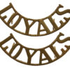Pair of Loyal North Lancashire Regiment (LOYALS) Shoulder Titles