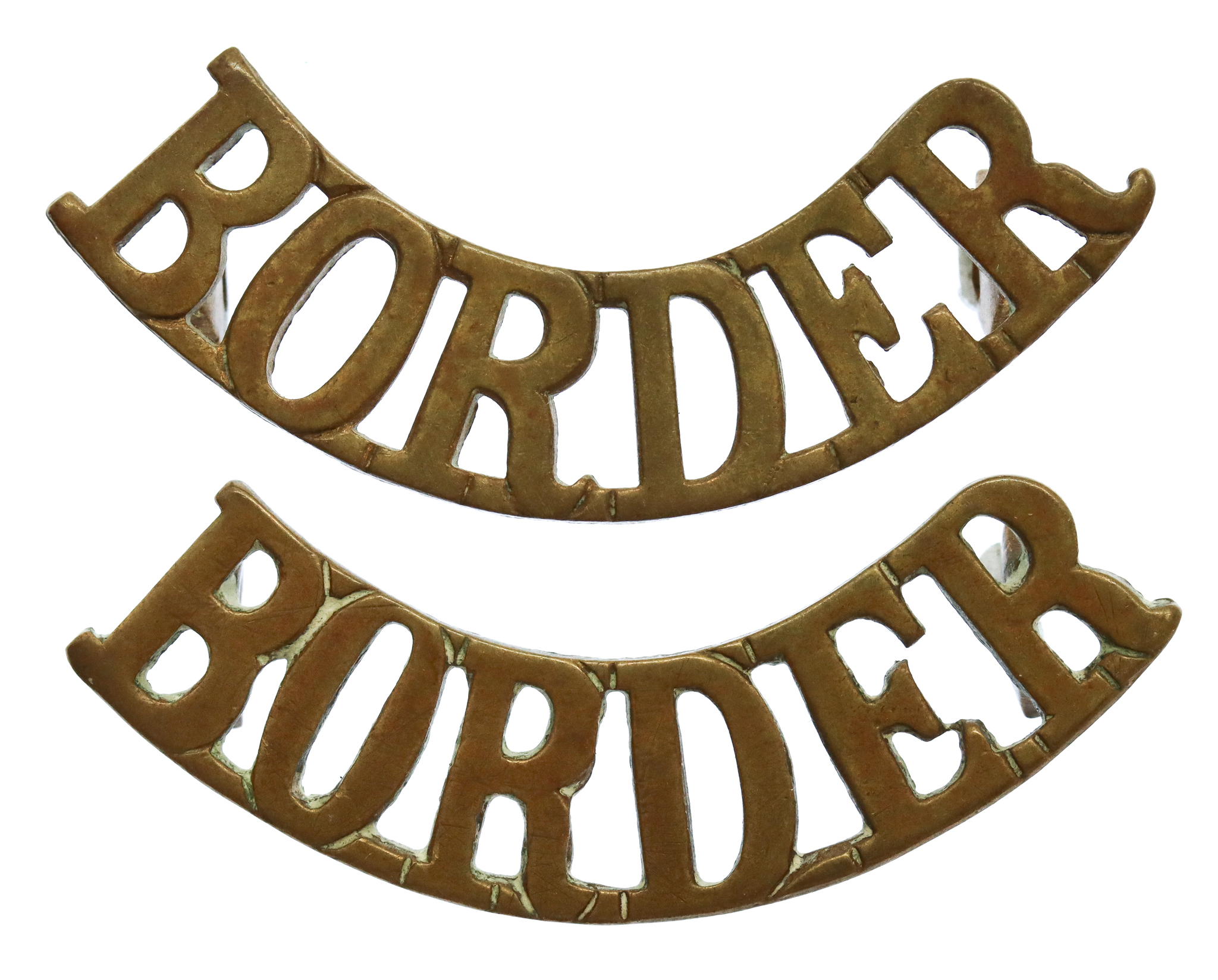 Pair of Border Regiment (BORDER) Shoulder Titles
