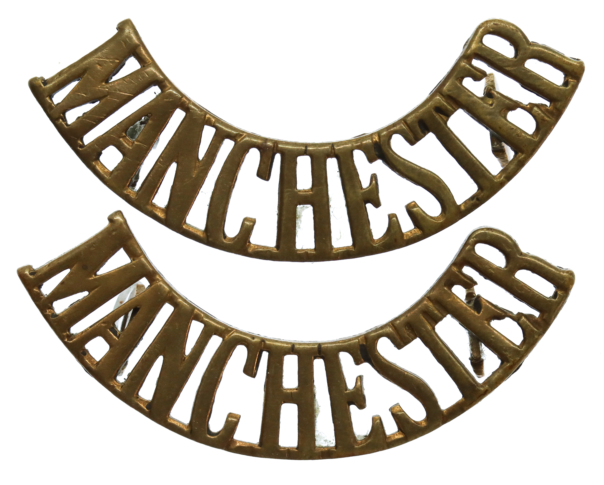 Pair of Manchester Regiment (MANCHESTER) Shoulder Titles