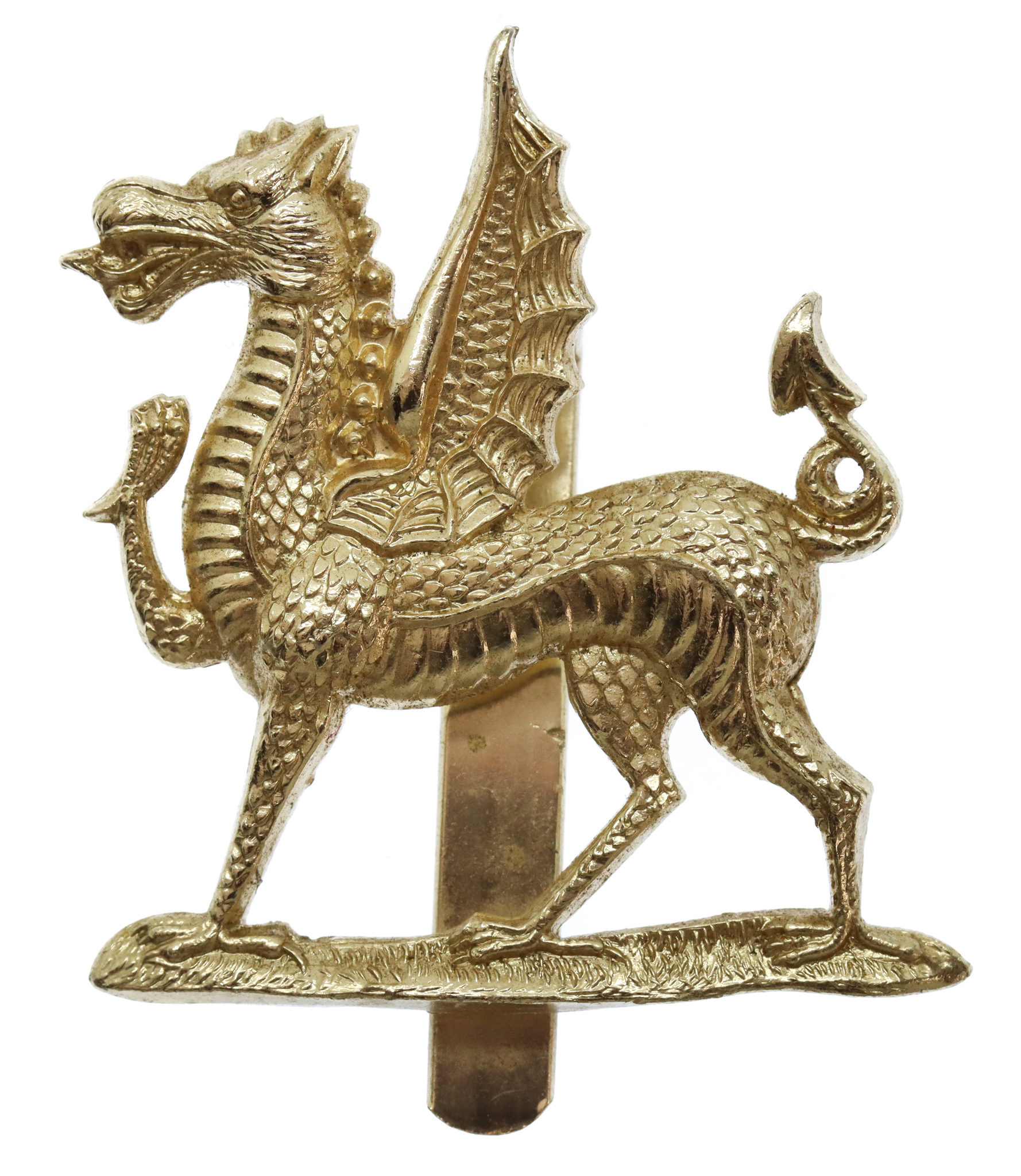 Monmouth School O.T.C. Anodised (Staybrite) Cap Badge