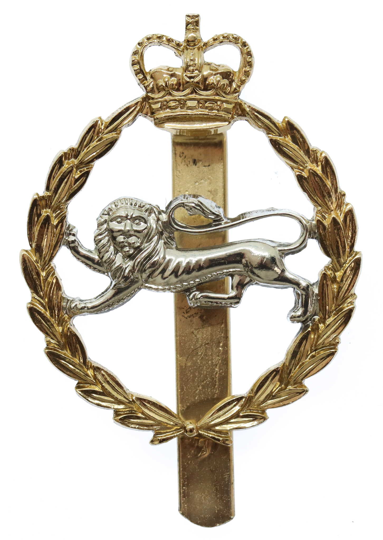King's Own Royal Border Regiment Anodised (Staybrite) Cap Badge