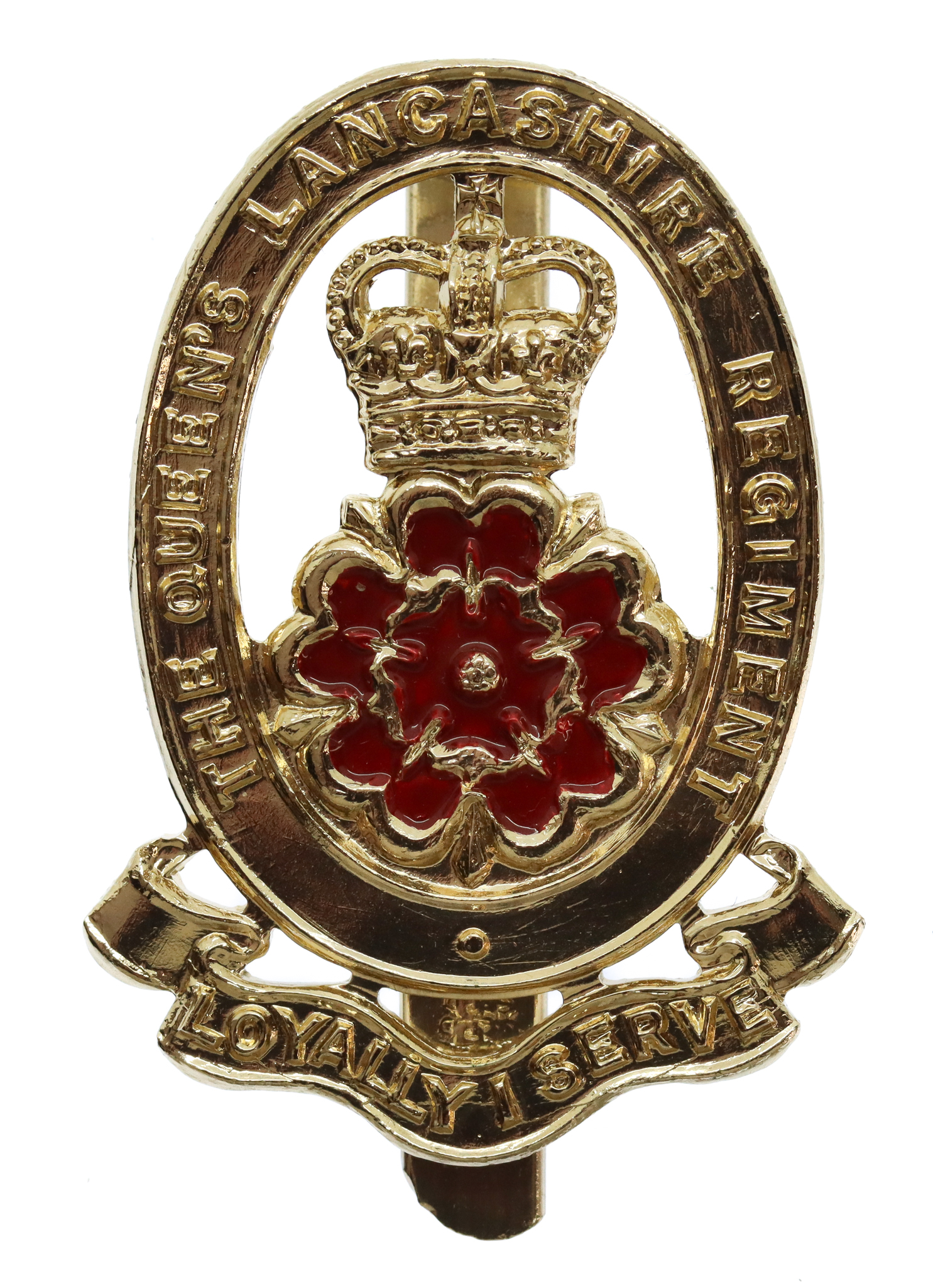 Queen's Lancashire Regiment Anodised (Staybrite) Cap Badge