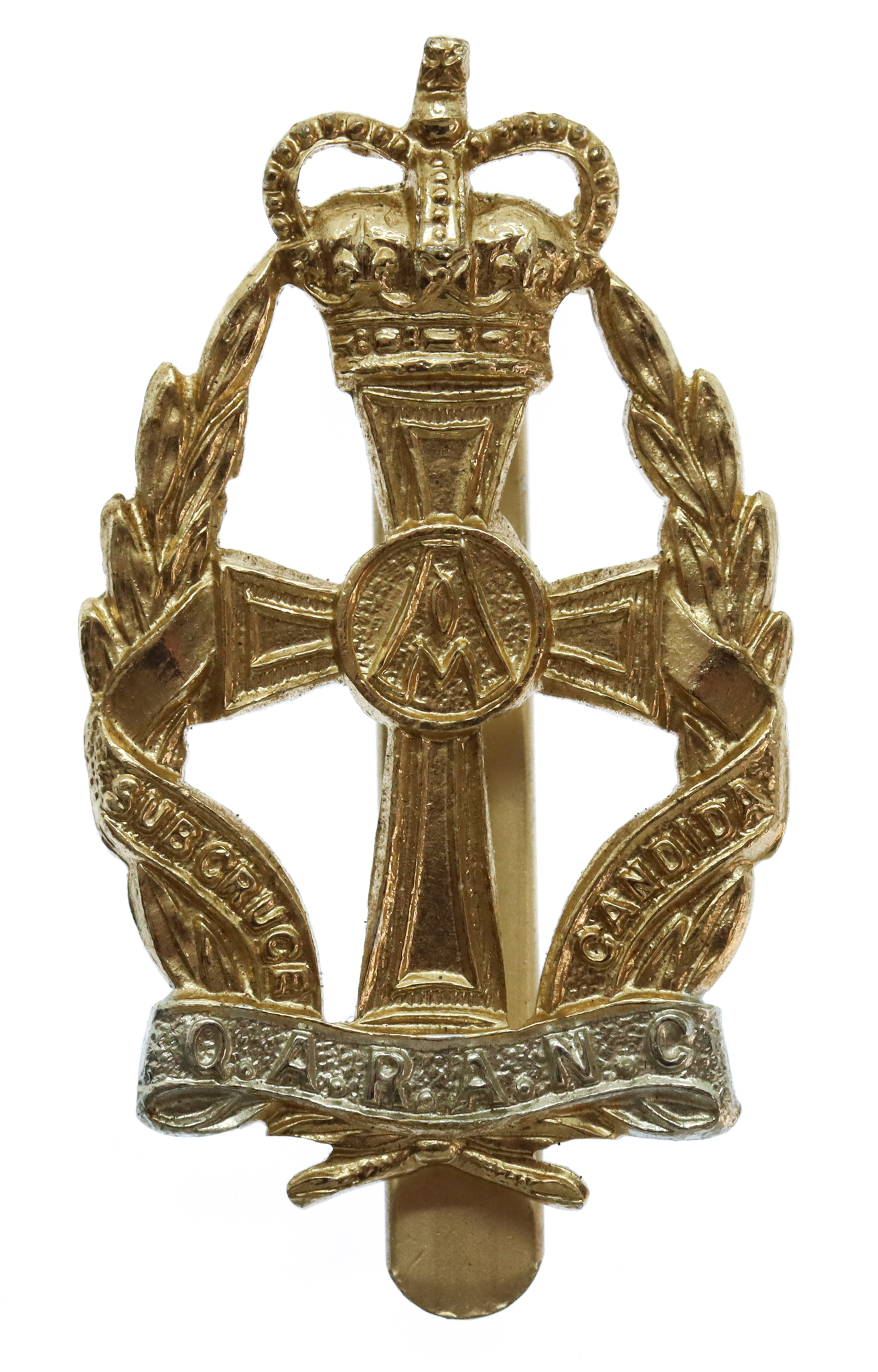 Queen Alexandra's Royal Army Nursing Corps (Q.A.R.A.N.C.) Anodised (Staybrite) Cap Badge 