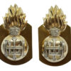 Pair of Royal Highland Fusiliers Anodised (Staybrite) Collar Badges