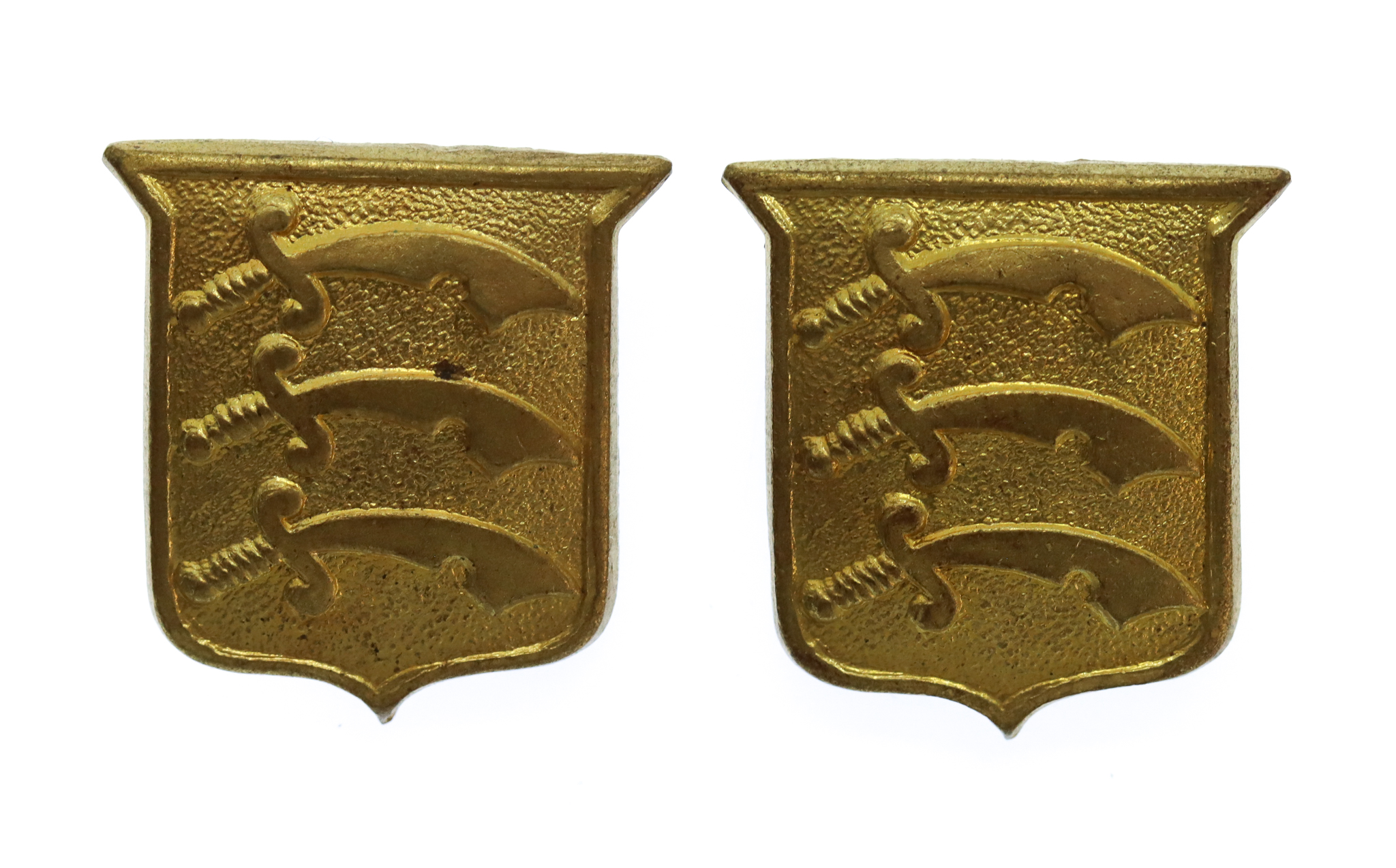 Pair of Essex Regiment Collar Badges