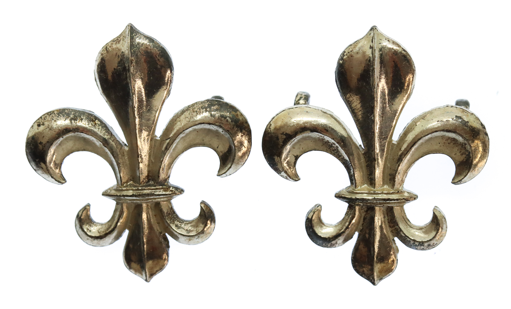 Pair of Manchester Regiment Officer's Silvered Collar Badges