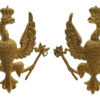 Pair of 14th/20th Hussars Officer's Gilt Collar Badges