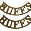 Pair of The Buffs East Kent Regiment (BUFFS) Shoulder Titles