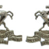 Pair of Queen's Own Buffs, Royal Kent Regiment Anodised (Staybrite) Collar Badges