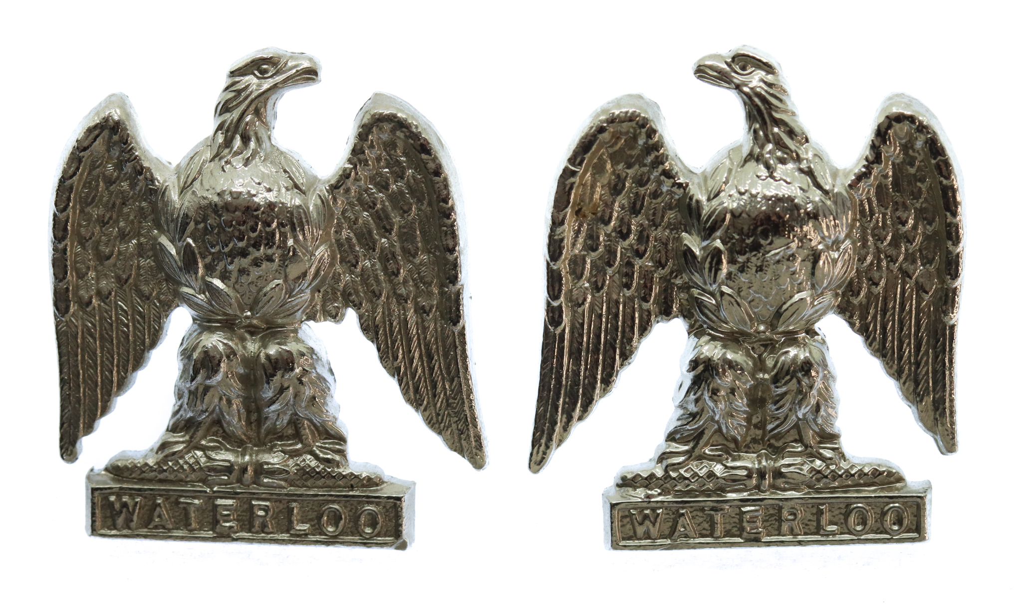 Pair of Royal Scots Greys Anodised (Staybrite) Collar Badges