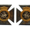 Pair of Duke of Edinburgh's Royal Regiment Officer's Silvered & Gilt Collar Badges