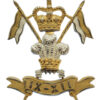 9th/12th Royal Lancers Officer's Cap Badge - Queen's Crown