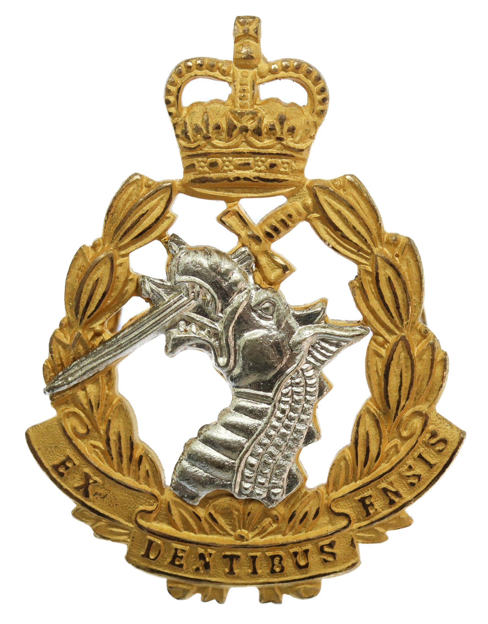 Royal Army Dental Corps (R.A.D.C.) Officer's Cap Badge - Queen's Crown